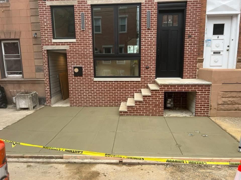 Stone and concrete steps